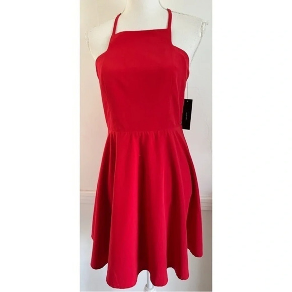 Lulus • NWT Call to Charms Red Skater Dress - Picture 5 of 11